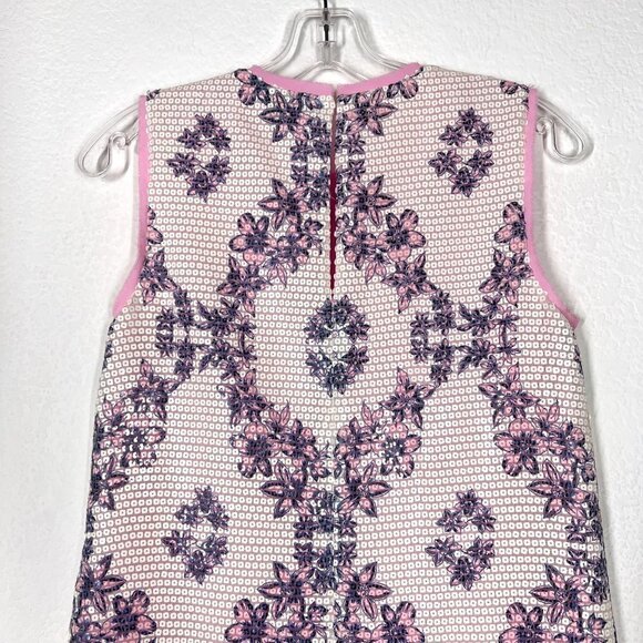 Juicy Couture Shift Dress Pink Floral Sequin Mini Cocktail Party Sleeveless 4 - Picture 7 of 13